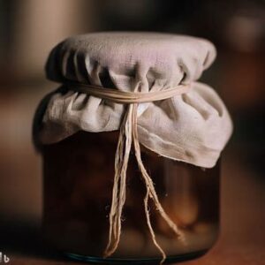 Fermented vegetables in a jar