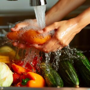 Fermented vegetables: Washing and cleaning the vegetables